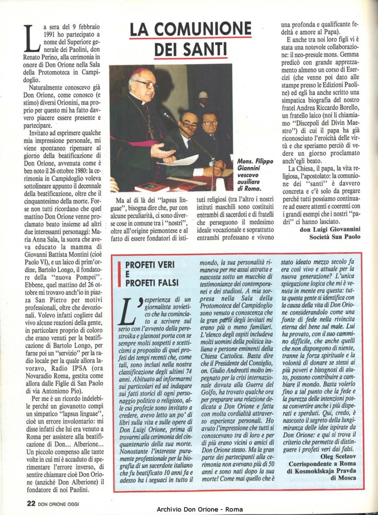 Don Orione oggi, 1991, 04, pagina 22