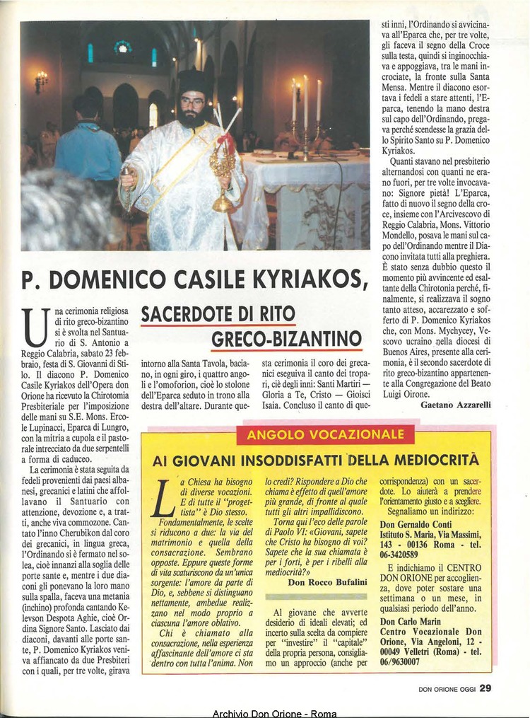 Don Orione oggi, 1991, 04, pagina 29