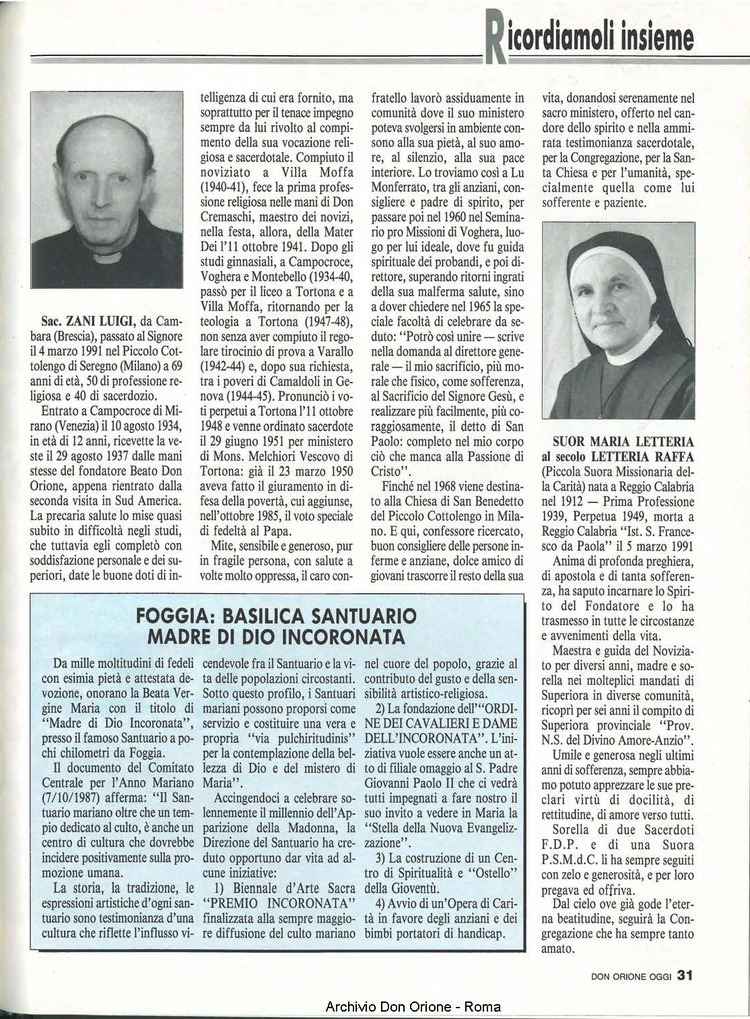 Don Orione oggi, 1991, 05, pagina 31