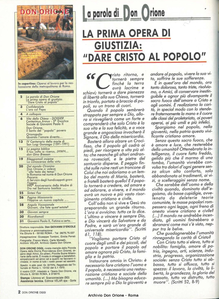 Don Orione oggi, 1991, 06, pagina 2