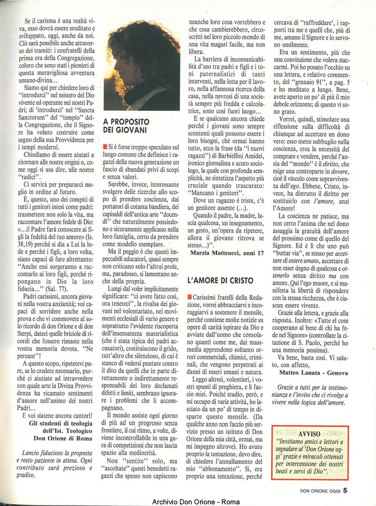 Don Orione oggi, 1991, 06, pagina 5