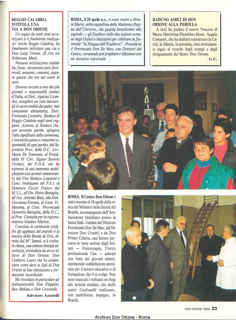 Don Orione oggi, 1991, 06, pagina 23