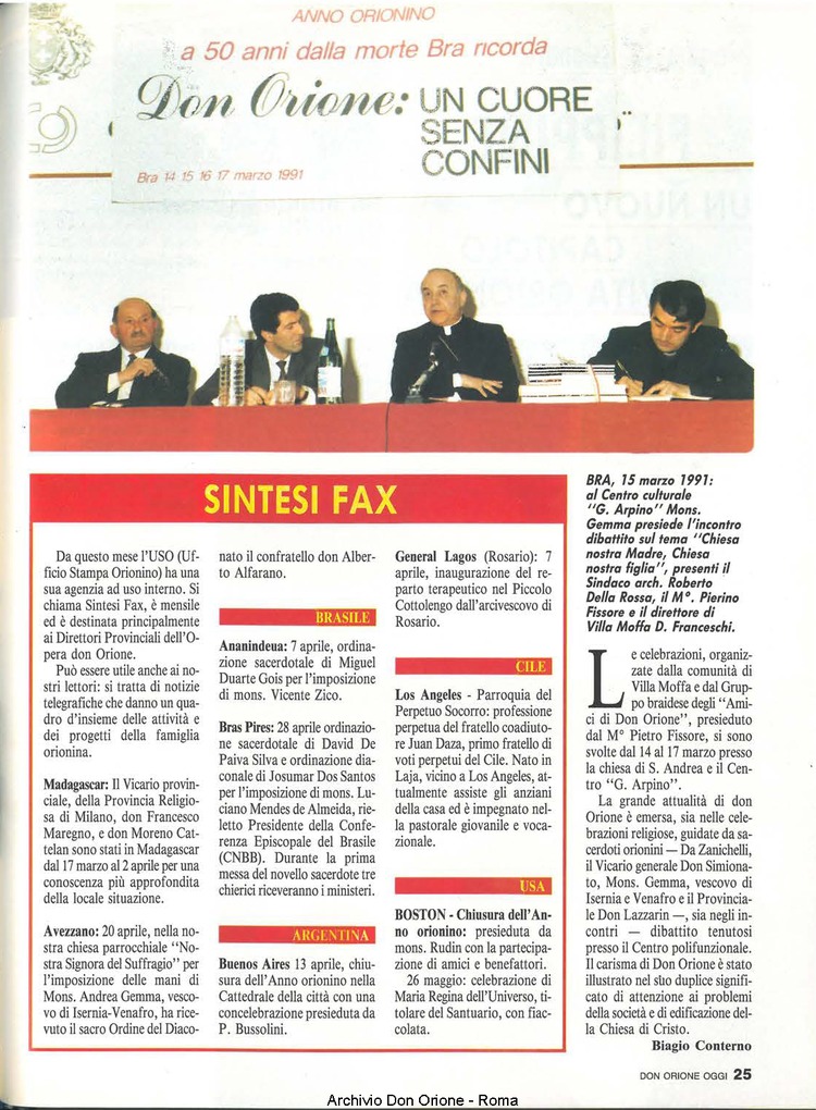 Don Orione oggi, 1991, 06, pagina 25