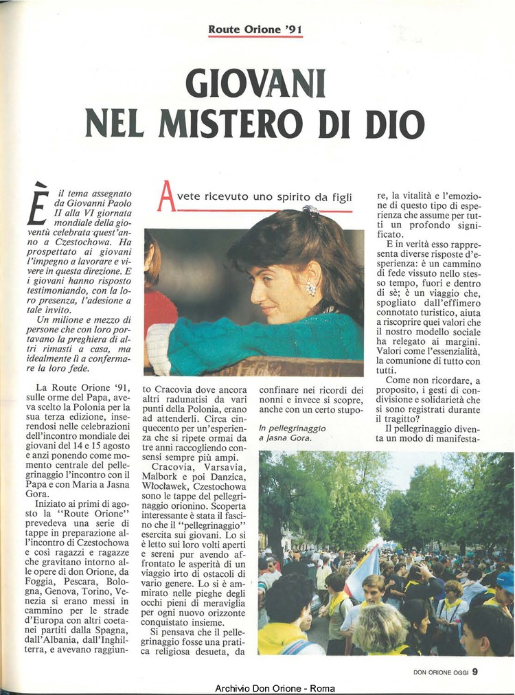 Don Orione oggi, 1991, 08, pagina 9