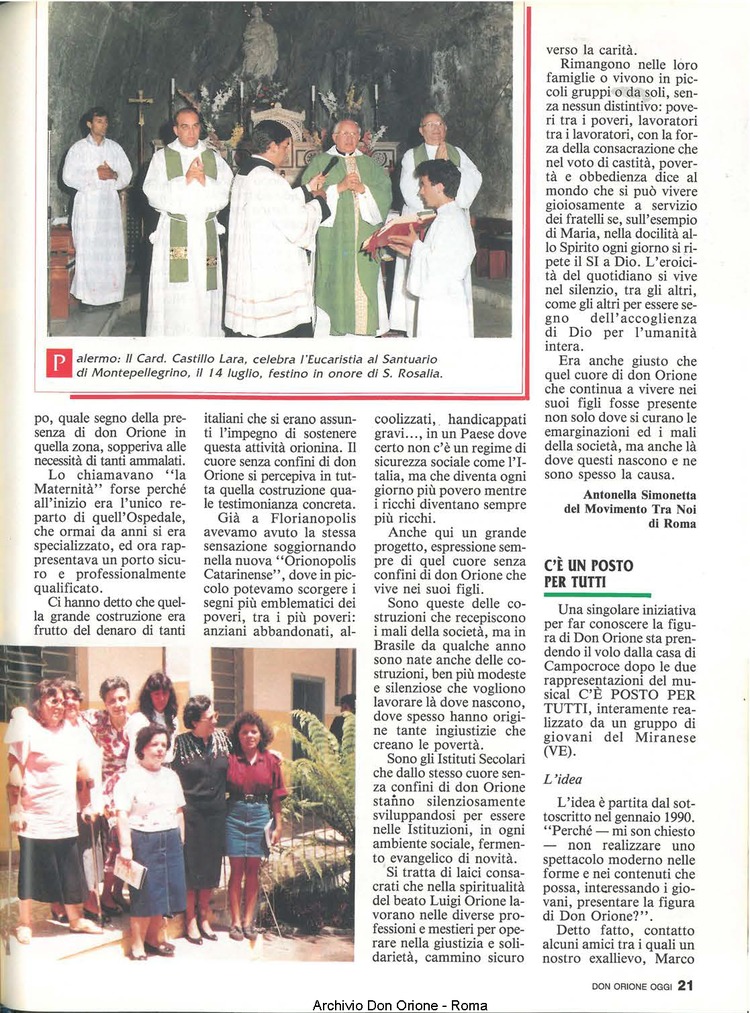 Don Orione oggi, 1991, 08, pagina 21