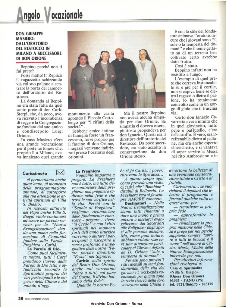 Don Orione oggi, 1991, 08, pagina 26