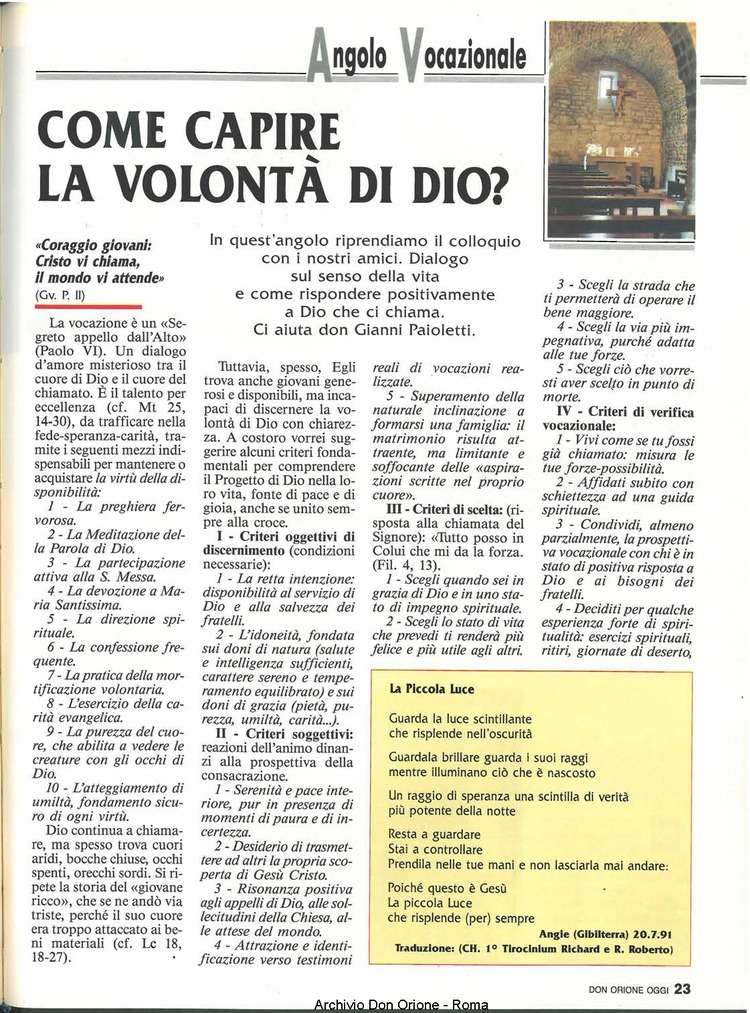 Don Orione oggi, 1991, 09, pagina 23