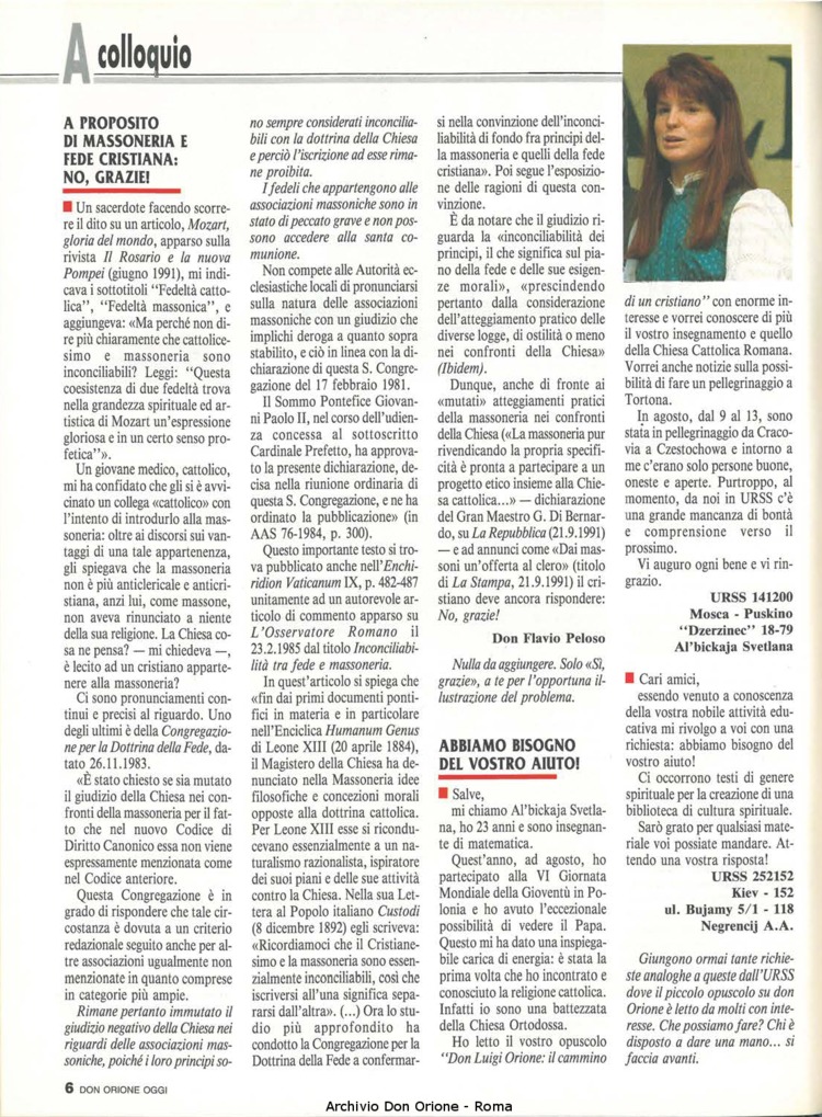 Don Orione oggi, 1991, 10, pagina 6