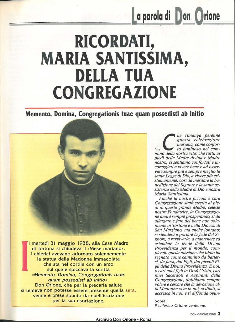 Don Orione oggi, 1992, 01, pagina 3