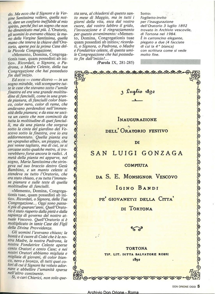 Don Orione oggi, 1992, 01, pagina 5