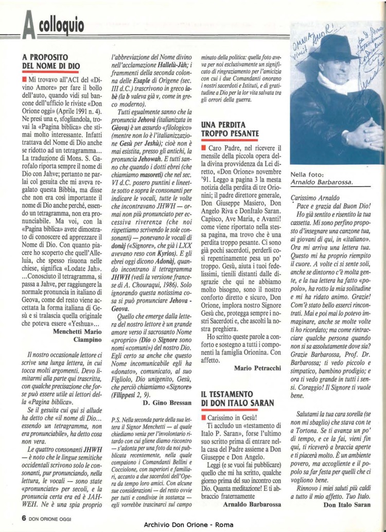 Don Orione oggi, 1992, 01, pagina 6