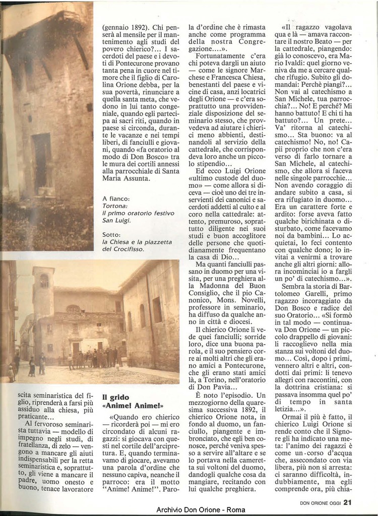 Don Orione oggi, 1992, 01, pagina 21