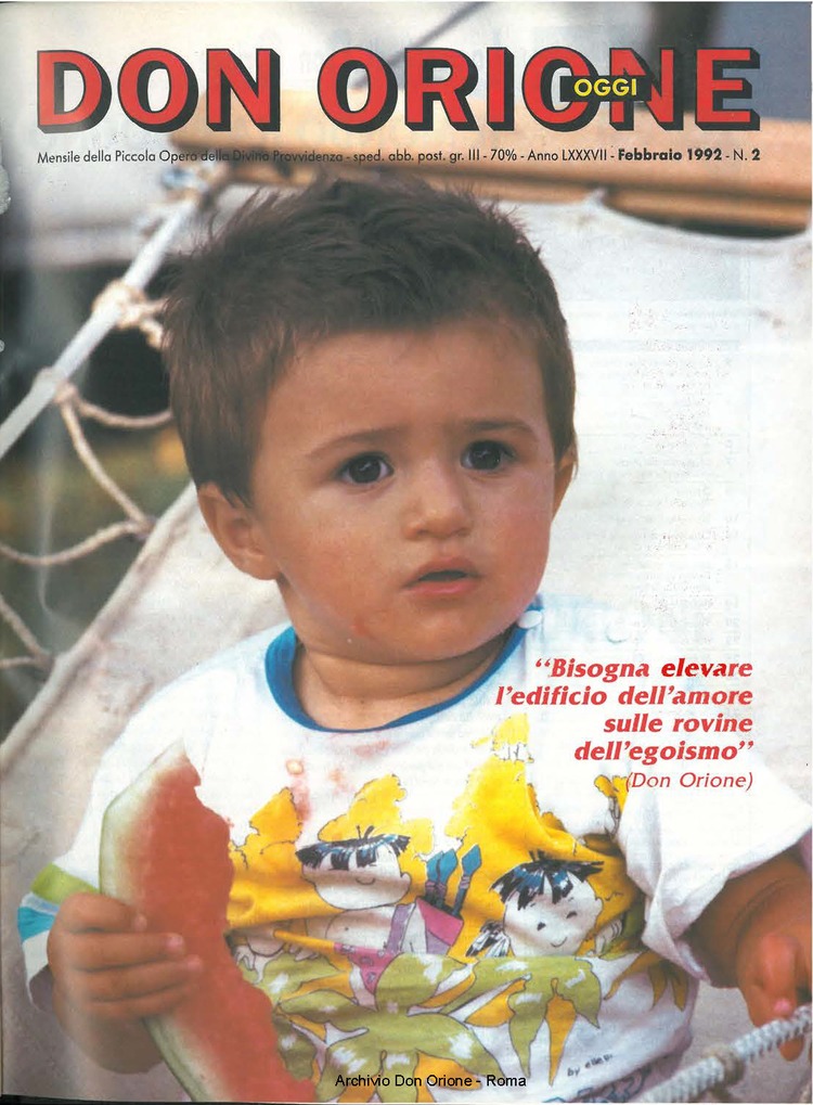 Don Orione oggi, 1992, 02, pagina 1