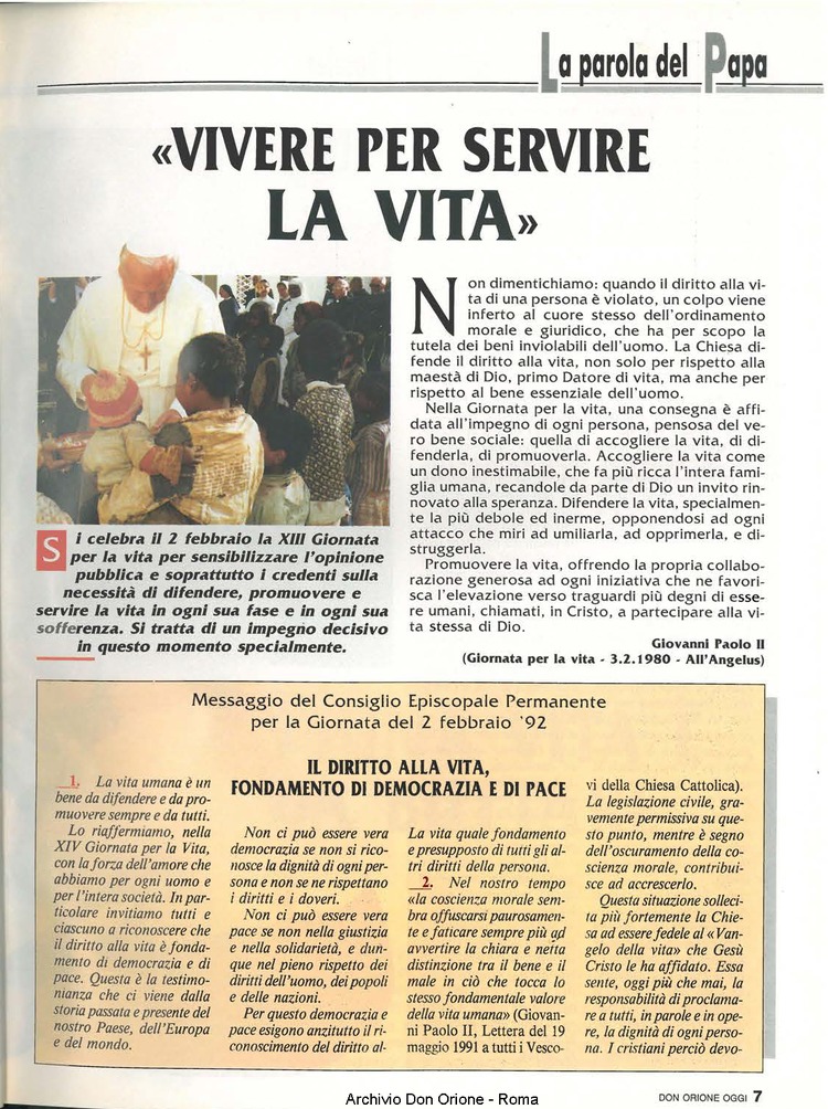 Don Orione oggi, 1992, 02, pagina 7