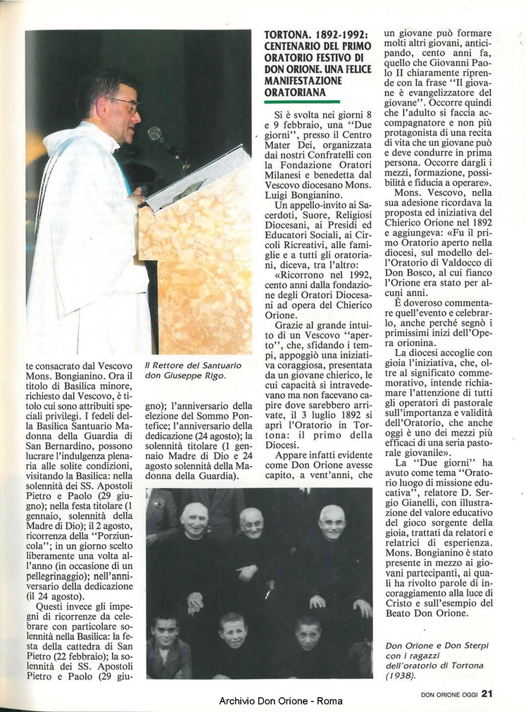 Don Orione oggi, 1992, 03, pagina 25
