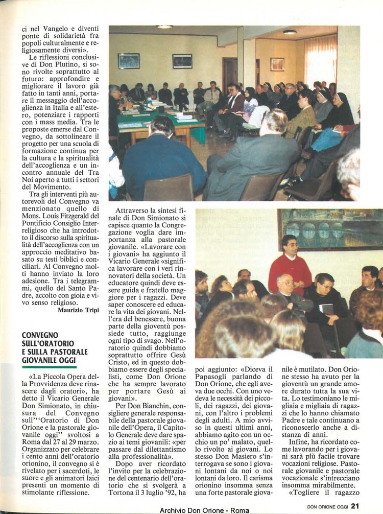Don Orione oggi, 1992, 05, pagina 21