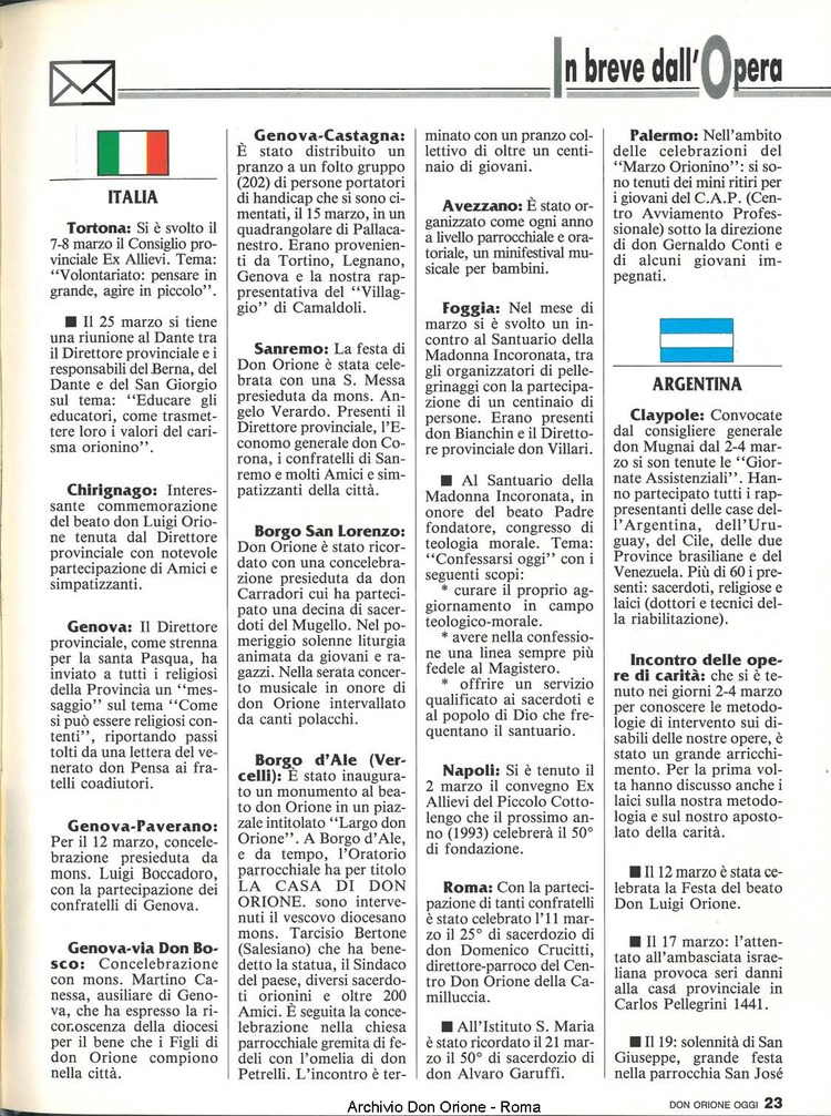 Don Orione oggi, 1992, 05, pagina 23