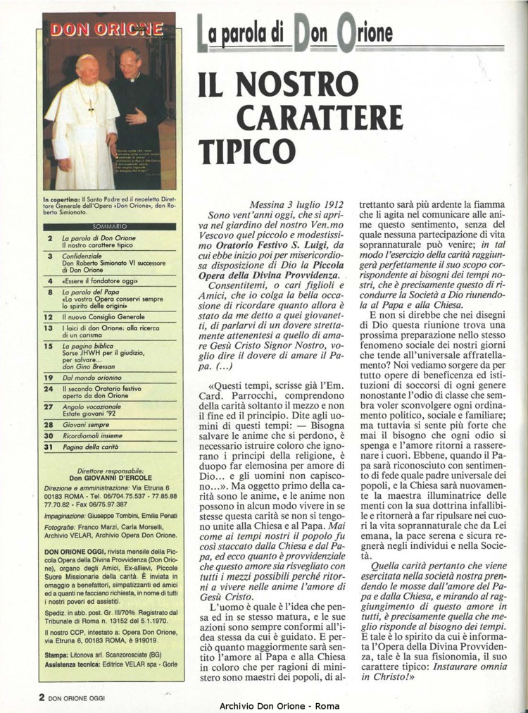 Don Orione oggi, 1992, 06, pagina 2