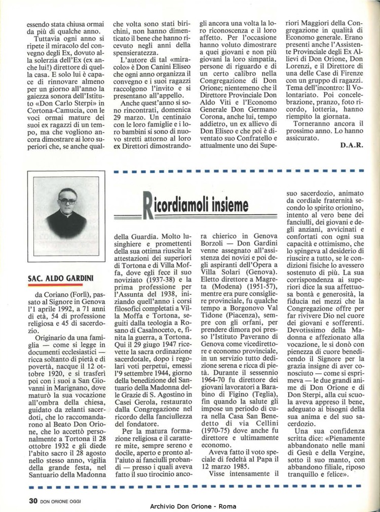 Don Orione oggi, 1992, 06, pagina 30