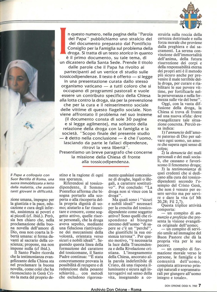 Don Orione oggi, 1992, 07, pagina 7