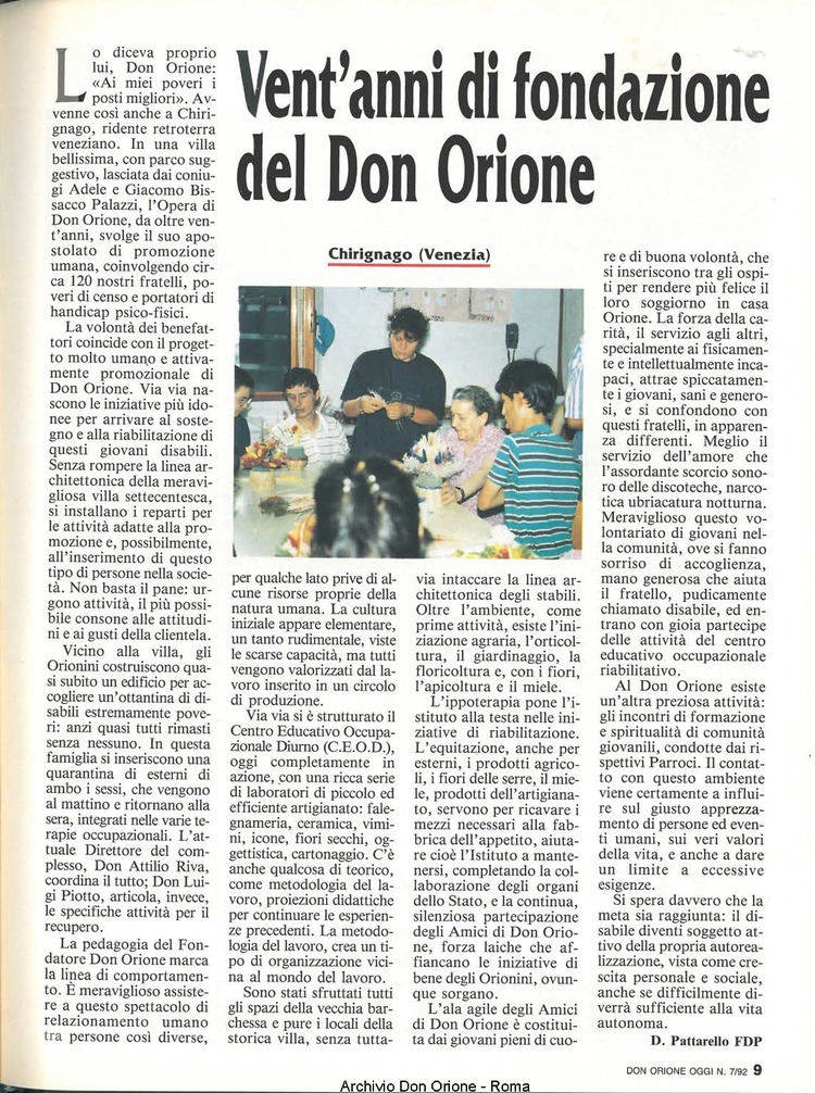 Don Orione oggi, 1992, 07, pagina 9