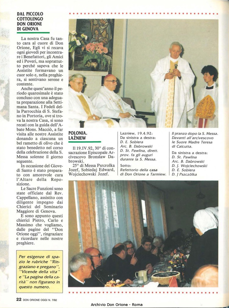 Don Orione oggi, 1992, 07, pagina 22