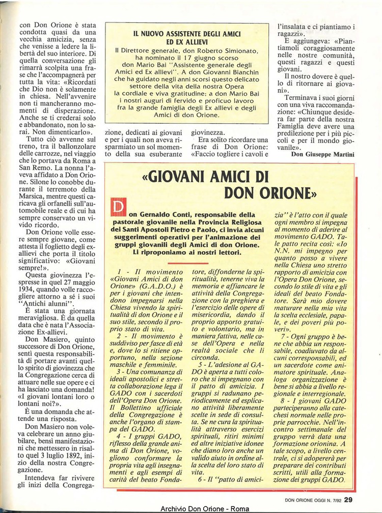 Don Orione oggi, 1992, 07, pagina 29