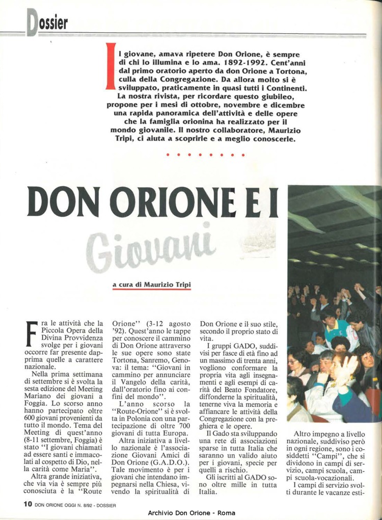 Don Orione oggi, 1992, 08, pagina 10