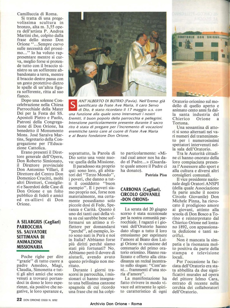 Don Orione oggi, 1992, 08, pagina 22