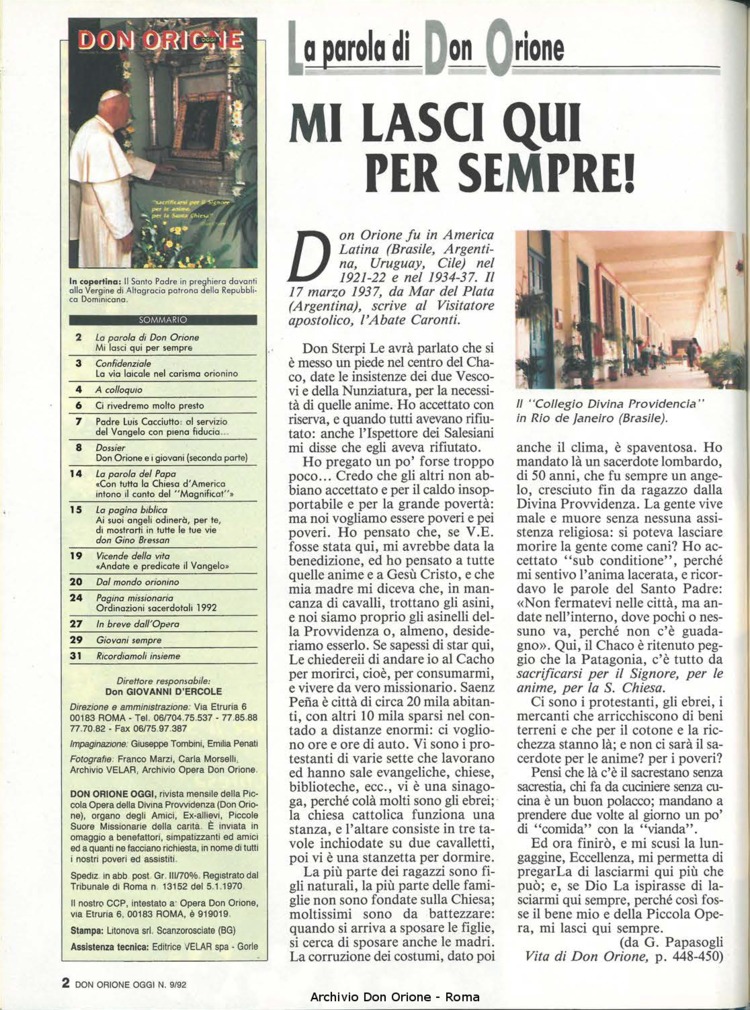 Don Orione oggi, 1992, 09, pagina 2