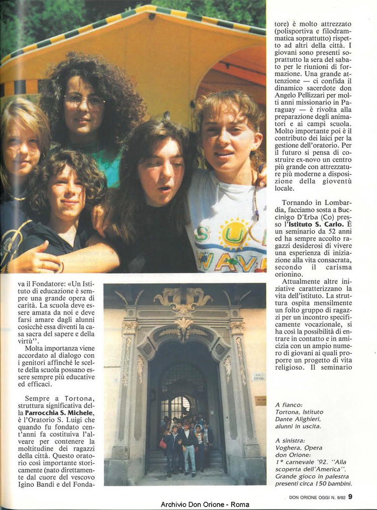 Don Orione oggi, 1992, 09, pagina 9