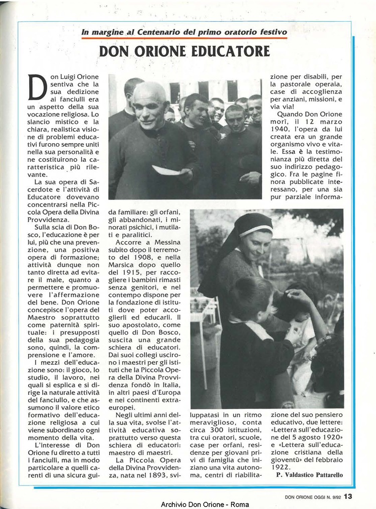 Don Orione oggi, 1992, 09, pagina 13