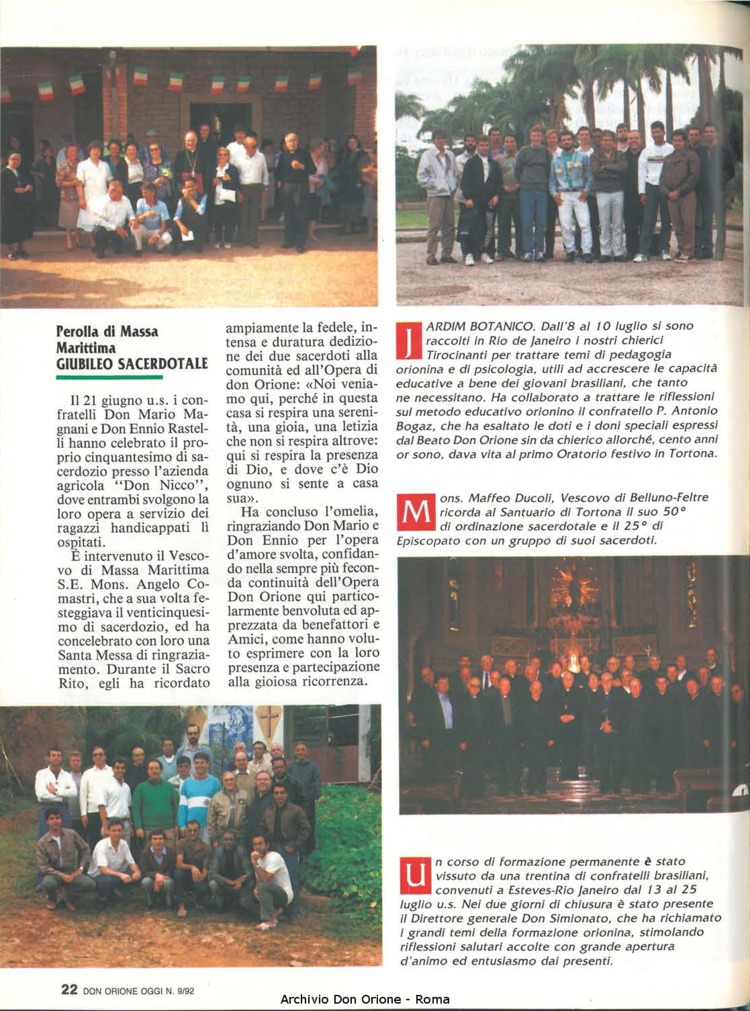 Don Orione oggi, 1992, 09, pagina 22