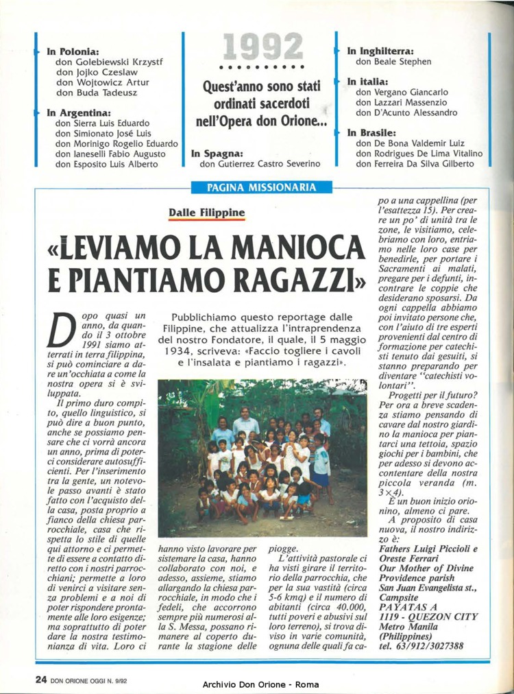 Don Orione oggi, 1992, 09, pagina 24