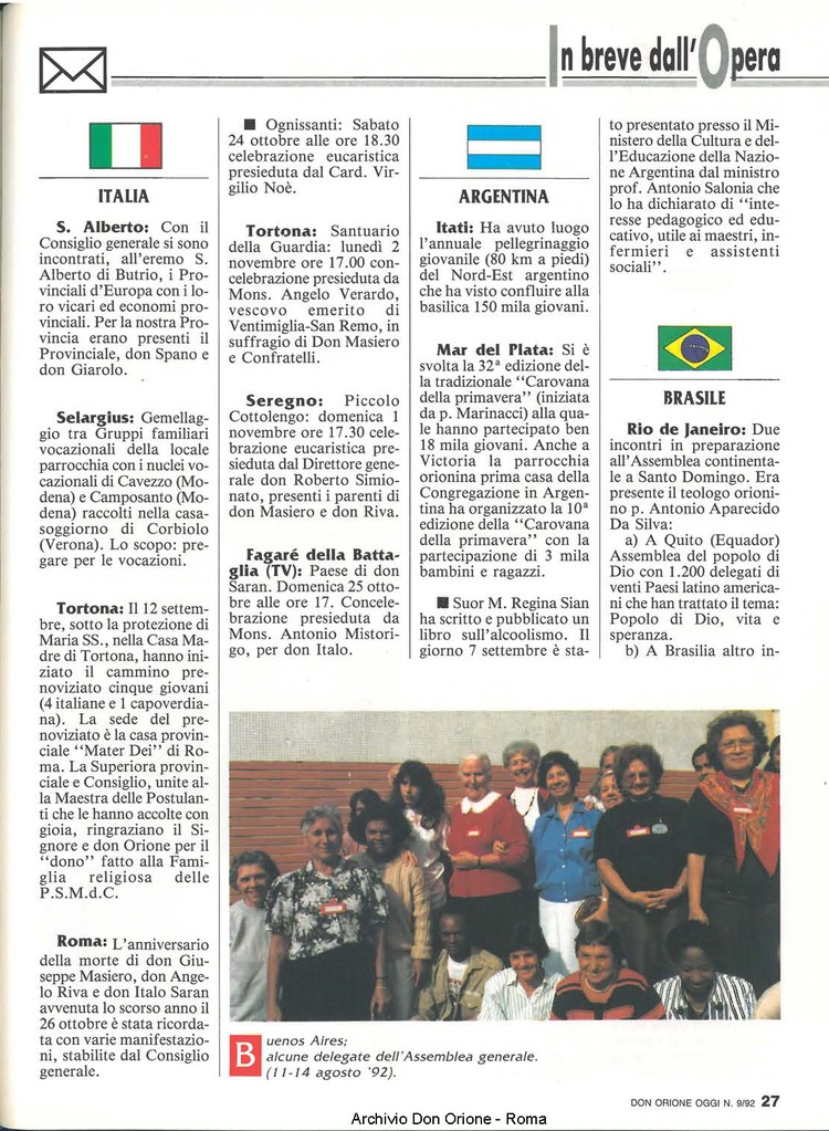 Don Orione oggi, 1992, 09, pagina 27