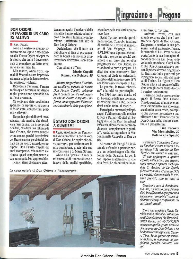 Don Orione oggi, 1992, 10, pagina 5