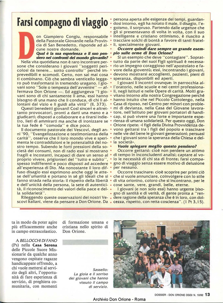 Don Orione oggi, 1992, 10, pagina 13