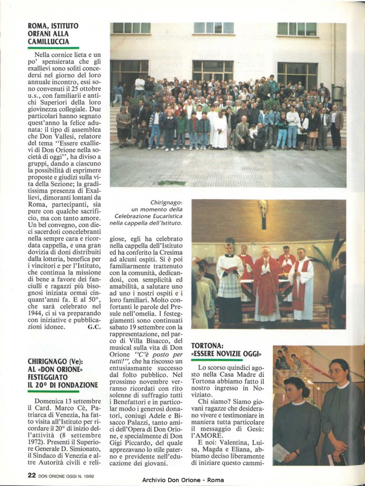 Don Orione oggi, 1992, 10, pagina 22