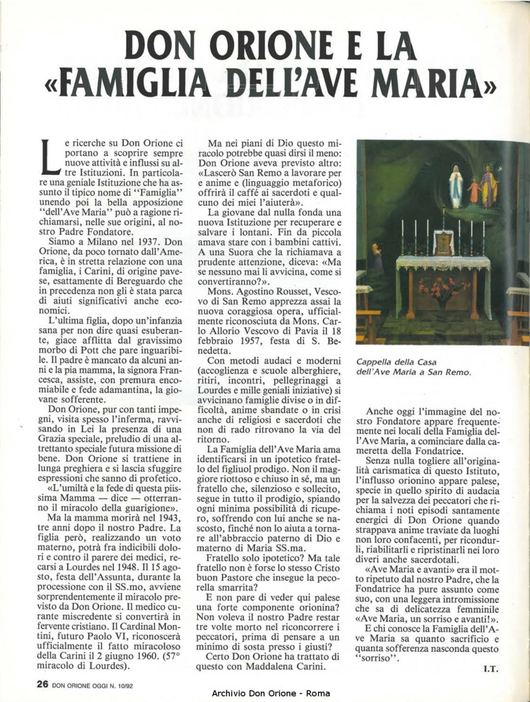 Don Orione oggi, 1992, 10, pagina 26