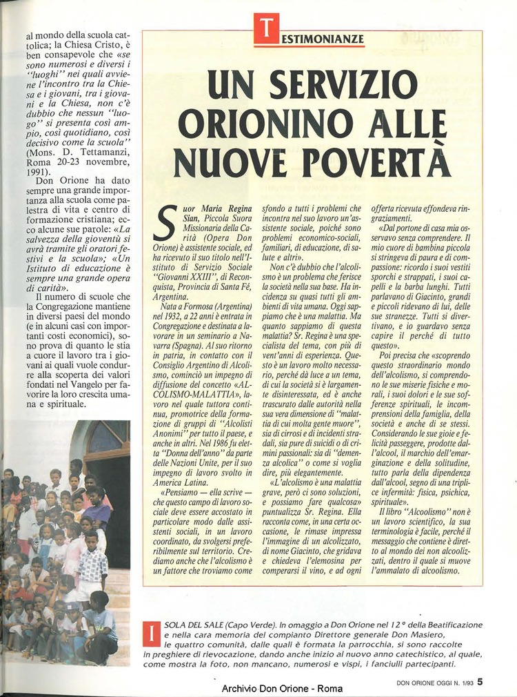 Don Orione oggi, 1993, 01, pagina 5
