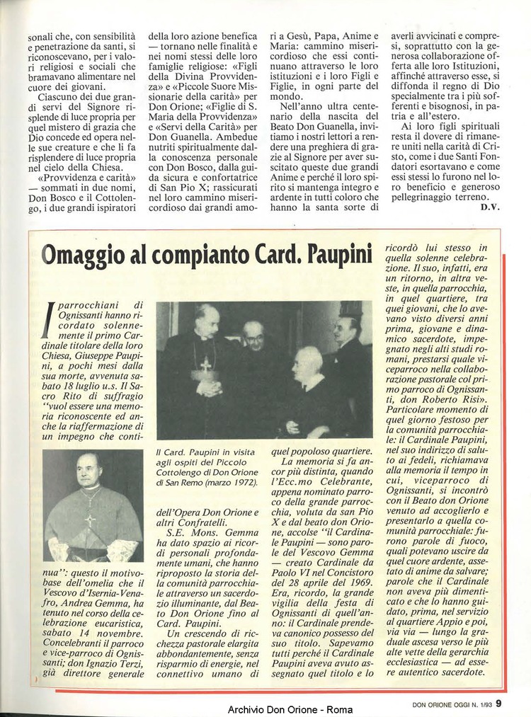 Don Orione oggi, 1993, 01, pagina 9