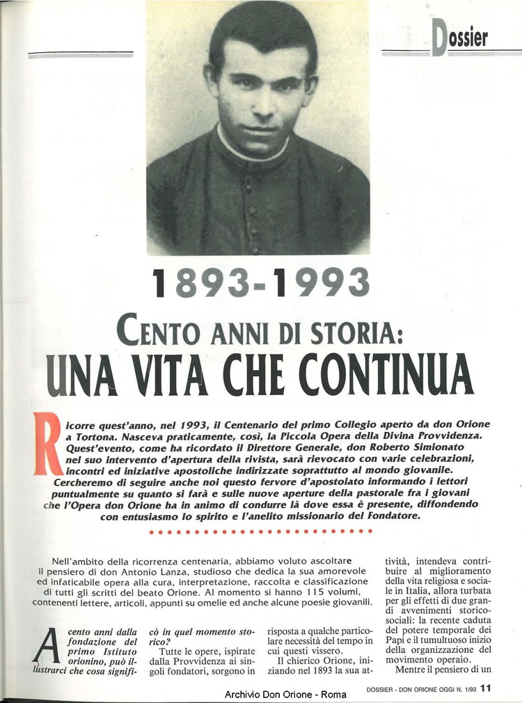 Don Orione oggi, 1993, 01, pagina 11