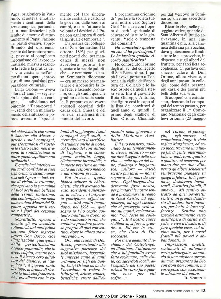 Don Orione oggi, 1993, 01, pagina 13