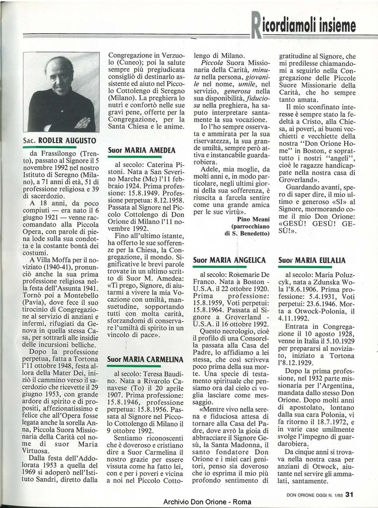 Don Orione oggi, 1993, 01, pagina 31