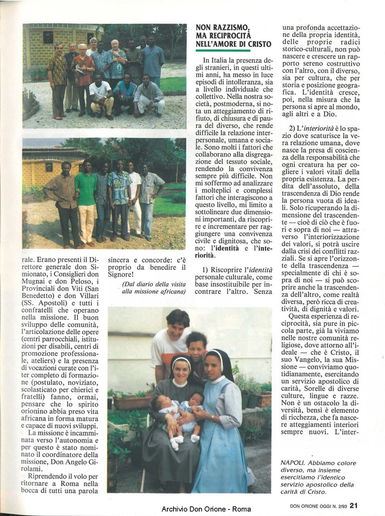 Don Orione oggi, 1993, 02, pagina 21