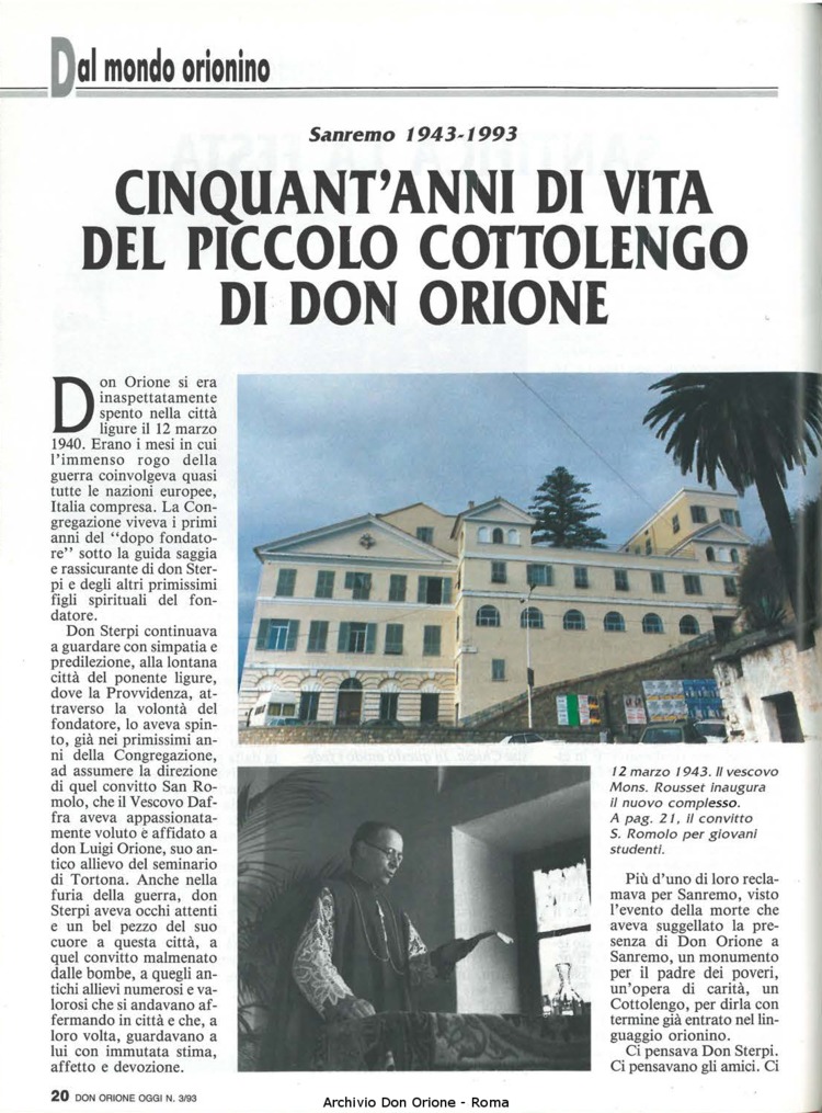 Don Orione oggi, 1993, 03, pagina 20