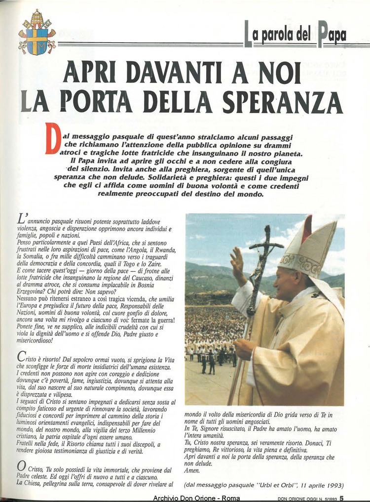 Don Orione oggi, 1993, 05, pagina 5