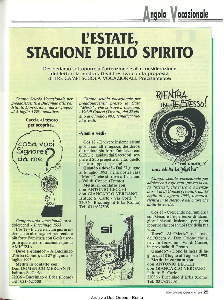 Don Orione oggi, 1993, 06, pagina 25