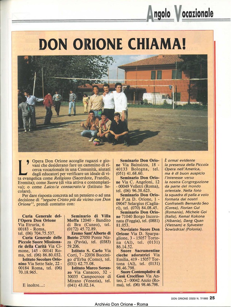Don Orione oggi, 1993, 07, pagina 25