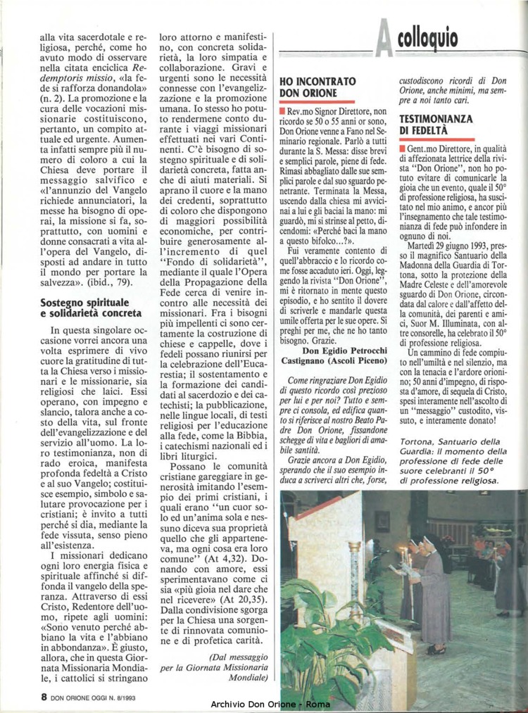Don Orione oggi, 1993, 08, pagina 8
